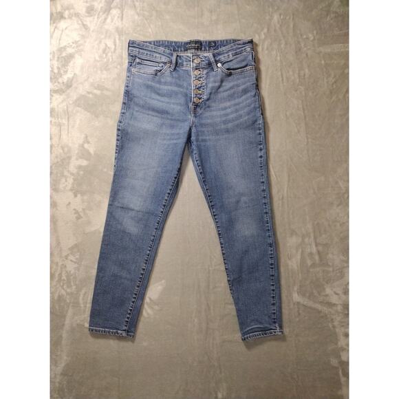 Lucky Brand Jeans Womens Blue Light Wash Ava Mid Rise Button Fly Ankle 10/30 - Picture 1 of 11